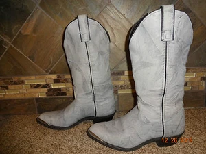 Womens L382 CAPEZIO Sz 5.5M Gray Cowboy Boots Silver Tips - REALLY GREAT - Picture 1 of 5