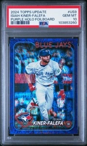 2024 Topps Update Purple Holo Foilboard #US9 Isiah Kiner-Falefa /799 PSA 10 - Picture 1 of 2
