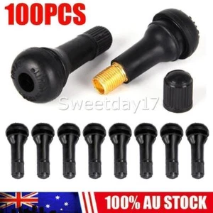 100x Tubeless TR413 Rubber Snap-In Valve Stem Wheel Tire Tyre Dust Cap Cover OZ - Picture 1 of 12