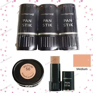 3x Max Factor Pan Stik Foundation, 56 Medium,Stick Foundation,Discontinued - Picture 1 of 8