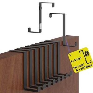 10 Pack Menz Over The Door Hooks , 2-Sided Fits 1 3/8" & 1 3/4" Coat Hanger - Picture 1 of 5