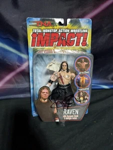 TNA Impact RAVEN Uppercut Punch Straight Jacket Action Figure Signed ECW WCW - Picture 1 of 4