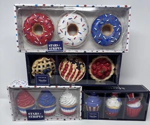 4. Juli, USA, Patriotische Faux Donuts, Torten oder Cupcakes, verkauft Indi. NEU - Bild 1 von 29