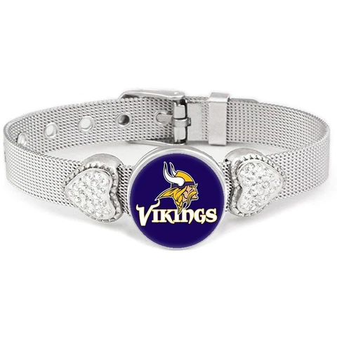 Minnesota Vikings Womens Adjustable Silver Bracelet Jewelry Gift D26 Cover