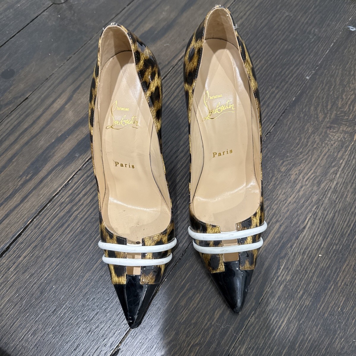 Christian Louboutin Patent Leather Animal Print Heels for Christian Louboutin Patent Leather Animal Print Heels for
