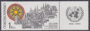 CZECHOSLOVAKIA - BEAUTIFUL STAMP THE WORLD 1970 UNO + COUPON Mi.: 1945 -**MNH** - Picture 1 of 1