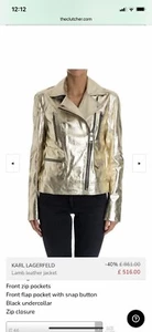 Karl Lagerfeld Lamb Leather Jacket - Picture 1 of 12
