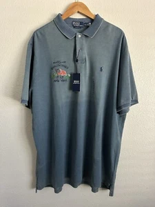 Polo Ralph Lauren New York USA Flagge Floral Washed Polo Shirt Patchwork Größe 2XL - Bild 1 von 6