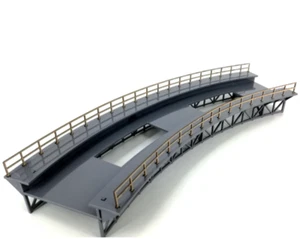 1:87 Scale Train Railway Scene Decor Q4 R1 Curved Railway Bridge Model No Piers - Picture 1 of 6