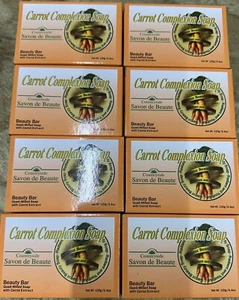 8- BARS Carrot Complexion Soap Beauty Bar Carrot Oil-125g - Picture 1 of 1