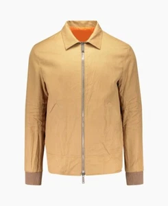 BNWT Mens Dsquared2 Lightweight Linen Bomber Jacket Camel Brown M 38" Coat £720 - Picture 1 of 3