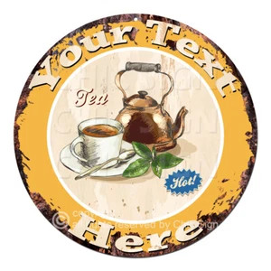 CP-0196 ANY NAME'S Custom Tea Personalized Aluminum Metal Sign Decor Gift idea - Picture 1 of 18