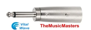 XLR (M) to 1/4" in Mono Male Microphone Mic Cable Audio Adapter Wire Converter - Picture 1 of 10