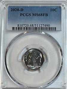 2020 D Roosevelt Dime PCGS MS68FB - Picture 1 of 2