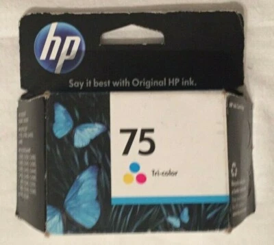 HP 75 Tri-Color Ink Cartridge SD507WN Genuine New Sealed Exp 06/2012 - Image 1 of 3