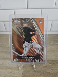 2024 Topps cromo negro - Henry Davis #41 refractor naranja/25 (RC) - Imagen 1 de 2
