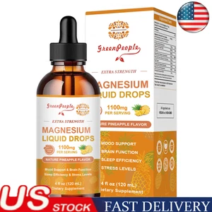 120ML Magnesium Liquid Drops,Magnesium Glycinate Taurate Citrate Supplement - Picture 1 of 10