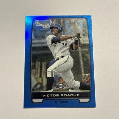 Victor Roache 2012 Bowman Chrome Draft Draft Picks Blue Refractor /250 Brewers - Image 1 of 2