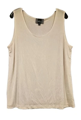 Camiseta sin mangas marca Slinky marfil de colección para mujer XL elástica usada en excelente estado Foto 1 de 4