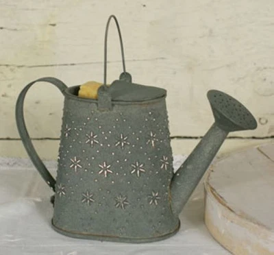 Tin Punched Barn Roof Colored Watering Can Electric Wax Warmer - New In Box - Image 1 of 2