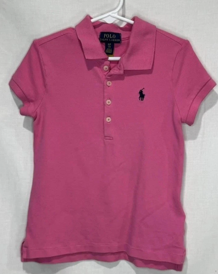 Polo Ralph Lauren Polo Niños Talla S Rosa Clásico Bordado Poni Logo Informal Foto 1 de 1
