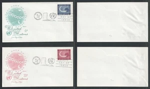 1962 United Nations Outer Space Artmaster pair FDC. New York First Day Covers - Imagen 1 de 5
