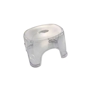 Acrylic Shower Stool Seat Shoe Changing Stool Clear Foot Rest Lightweight Corner - Picture 1 of 7