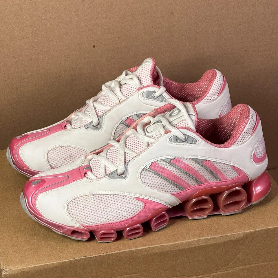 Adidas Women’s Size 9.5 White Pink ClimaCool Running Shoes Sneaker Sport - Image 1 of 4