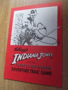 KELLOGG'S CEREAL CARD: INDIANA JONES AND THE TEMPLE OF DOOM.ADVENTURE TRAIL GAME - Picture 1 of 2