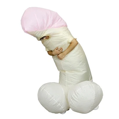 7ft Inflatable Costume White Penis Mascot Full Body Halloween Cosplay Party Suit - Image 1 of 4