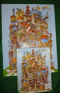 Vintage Springbok "Verticalville" Jigsaw Puzzle Complete 1977 box 500 Hallmark - Picture 1 of 18