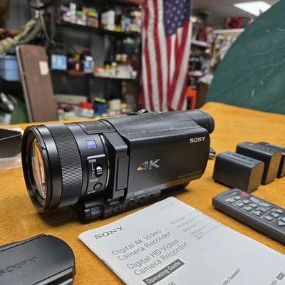 (1) Sony FDR AX100 Video  Handycam  4K HD 20MP WiFi MINT Streaming cast Camera - Image 1 of 4