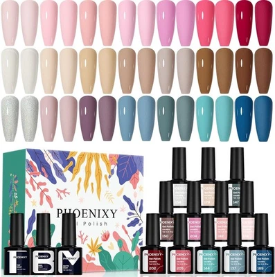 Phoenixy Gel Nail Polish 24pcs 8ml Gel Polish Set Soak Off Nail Polish Starter