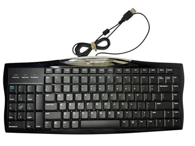 Evoluent Keyboard EKB Essentials Full Featured Compact Keyboard -Black -Tested - Image 1 of 3