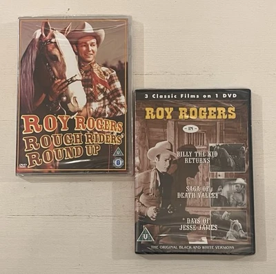 Roy Rogers DVDs x2 - Rough Riders' Round Up & 3 Classic Films Brand New & Sealed - Image 1 of 4