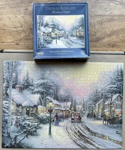 Precioso rompecabezas Gibsons Thomas Kinkade “Village Christmas” 1000 piezas - Imagen 1 de 19
