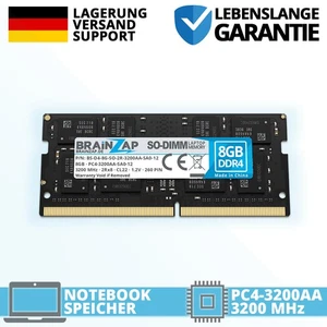 8GB DDR4 RAM PC4-3200AA-SA0-12 3200 MHz SO-DIMM 2Rx8 1.2V CL22 Notebook Laptop - Bild 1 von 1