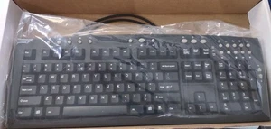 VINTAGE BLACK SCORPIUS 98N PLUS WINDOWS PS2 KEYBOARD FCC ID: F2Q4NE98 RM0-KBRK - Picture 1 of 7