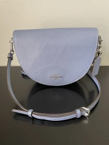 Coach Ellen kleine Crossbody Schultertasche Washed Chambray blau Leder mit silber - Bild 1 von 22