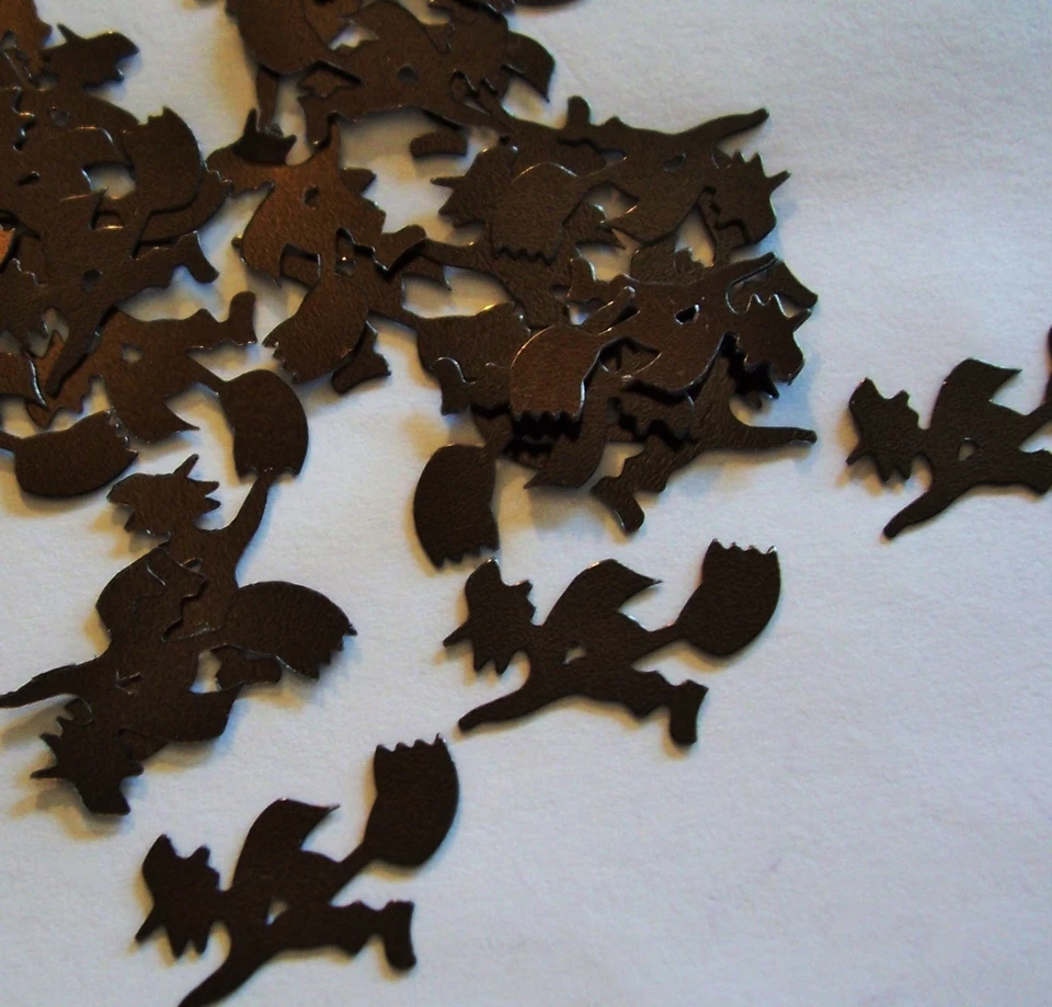 Black Witch on Broom Confetti  - 100 Pieces + FREE SHIPPING - Image 1 of 1
