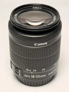 Canon EF-S 18-55mm f/3.5-5.6 IS STM Camera Lens - Minor Lens Wear - Picture 1 of 7