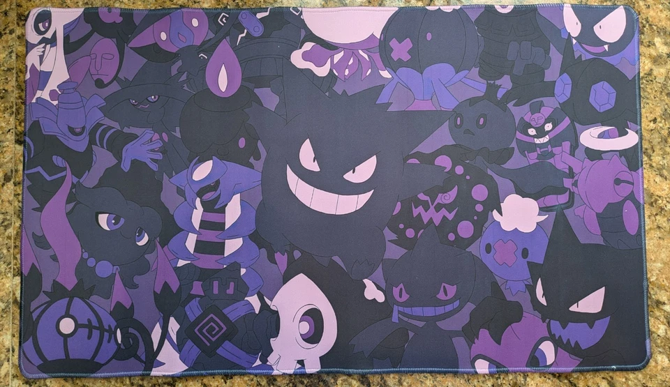 Tapete Purple Ghost Type TCG - Tapete Gengar - Tapete Ghost Pokemon CCG 24x14 NOVO - Imagem 1 de 4