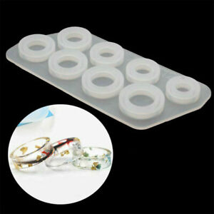 8x 15-22mm Size Silicone Ring Mold Jewelry Making Tool Casting Mould Resin Craft