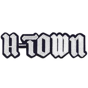 Marine H-Town Houston Patch alte englische Schrift gestickt Bügelbild - Bild 1 von 2