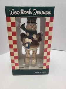 Woodlook Navidad MUÑECO DE NIEVE Adorno Articulado Resina Rústica. ENVÍO GRATIS - Imagen 1 de 6