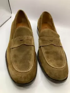 Frye Hayden NIB Men Size 8.5D  Chestnut Brown Suede Leather Penny Loafers - Picture 1 of 8