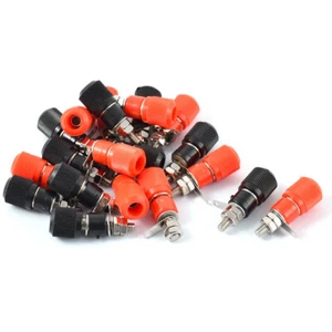 20pcs Noir Rouge Métal Haut-Parleur Amplificateur 4mm Banana Jack Binding Post - Photo 1/3