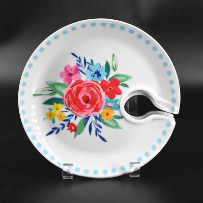 Set of 4 Pioneer Woman Floral Melamine Mingling Board Plates Wine Holder 7.75" - Image 1 of 4