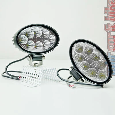 2x Hella LED Arbeitsscheinwerfer ValueFit 12V 24V oval breite Ausleuchtung