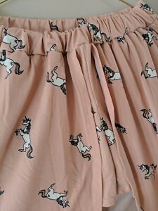🦄Girls Unicorn Peekaboo High Low Skirt With Shorts Sz L(14/16)🦄